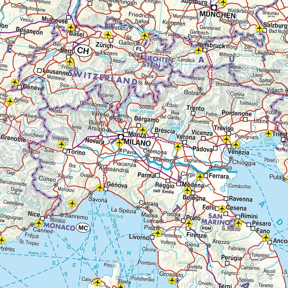 Europe Rail Travel Map 1:4.500.000 - Freytag & Berndt