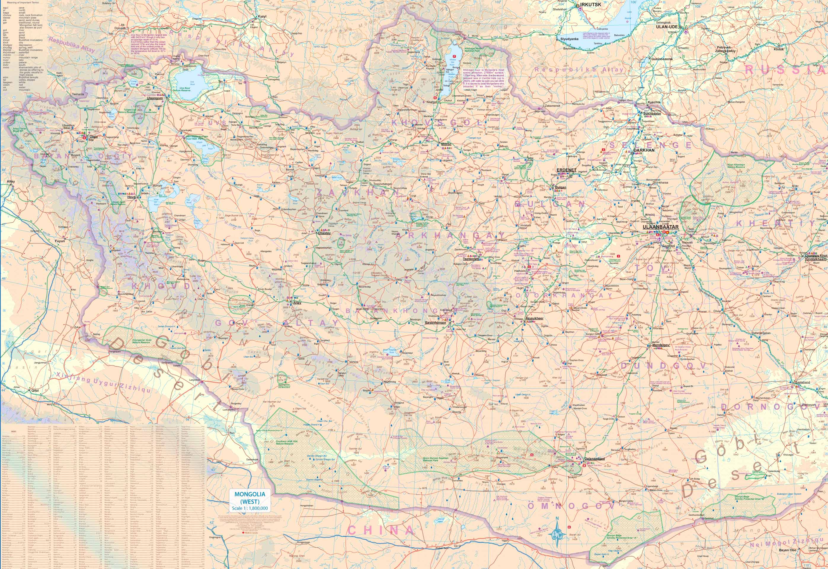 Mongolia - 1:1.800.000 ITM