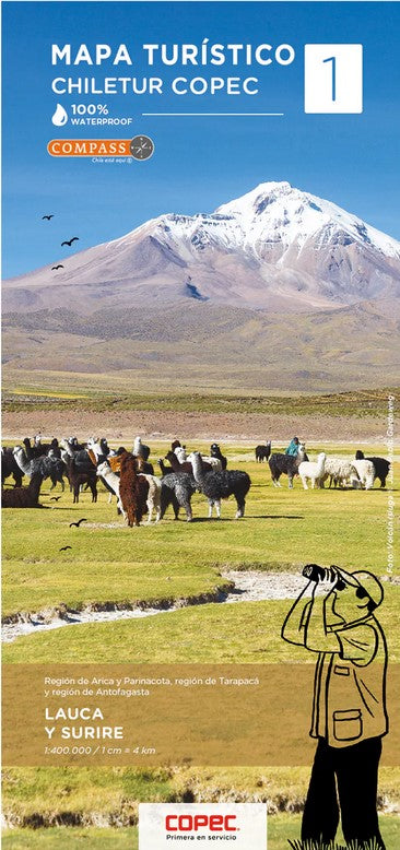 01 Lauca and Surire - Straßenkarte Chile 1:400.000