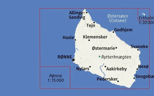 236 Bornholm 1:50.000 - Kompass Wanderkarte