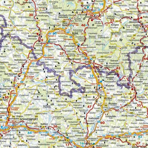 Straßenkarte Deutschland 1:700.000 (D102)