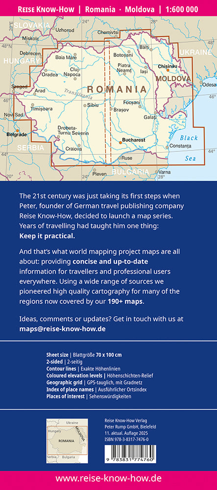 Rumänien, Moldau (1:600.000) - Reise Know-How