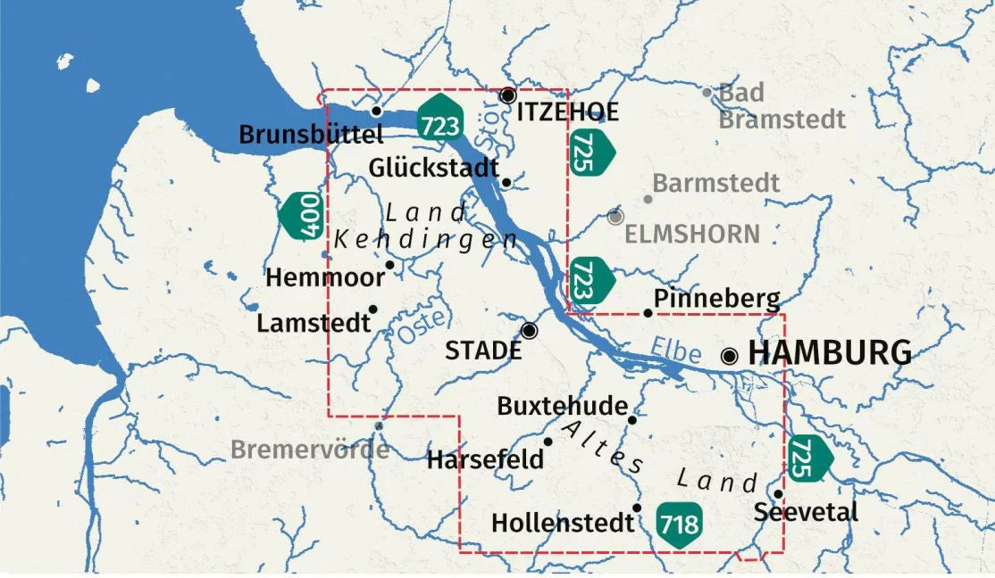 726 Hamburg-Altes Land 1:50.000 - Kompass Wanderkarte