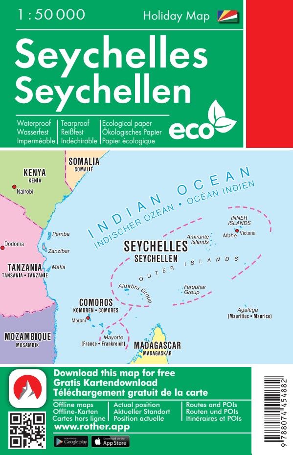 Seychellen Freizeitkarte 1:50.000
