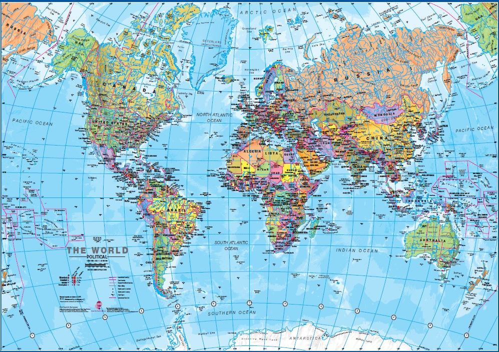 Welt Puzzle - 1000 Teile (Englische Ausgabe)