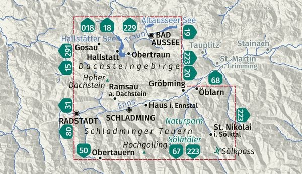 293 Dachsteingebirge, Schladminger Tauern - KOMPASS Wanderkarten-Set