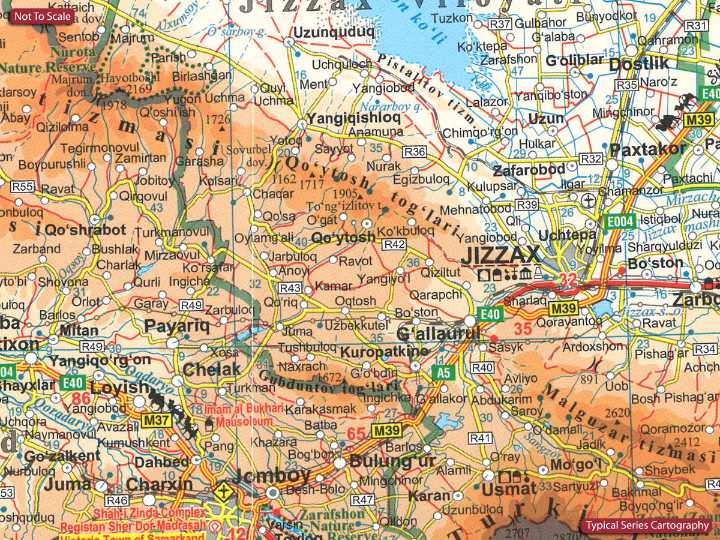 Uzbekistan 1:1.300.000 - Gizi Map