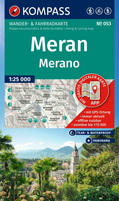 053 Meran 1:25.000 - Kompass Wanderkarte