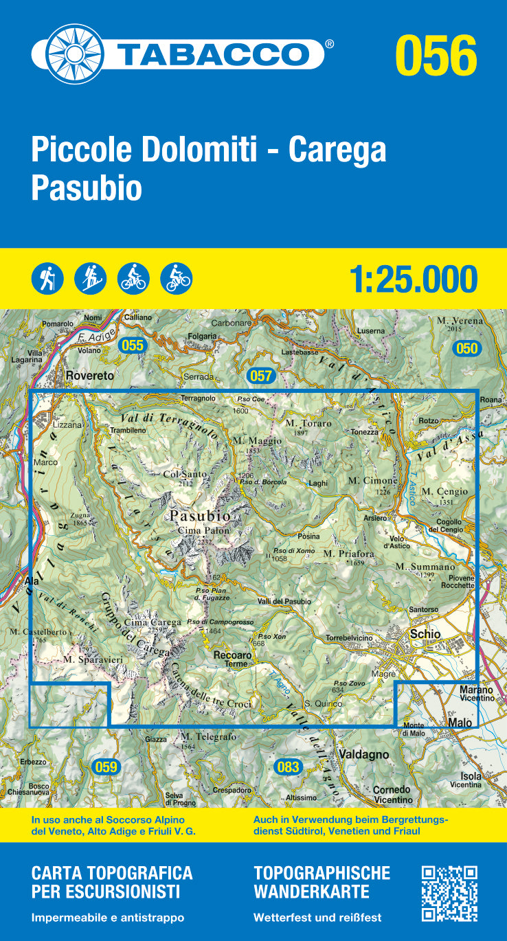 Tabacco Wanderkarten 1:25.000 (Alpen, Südtirol, Dolomiten)