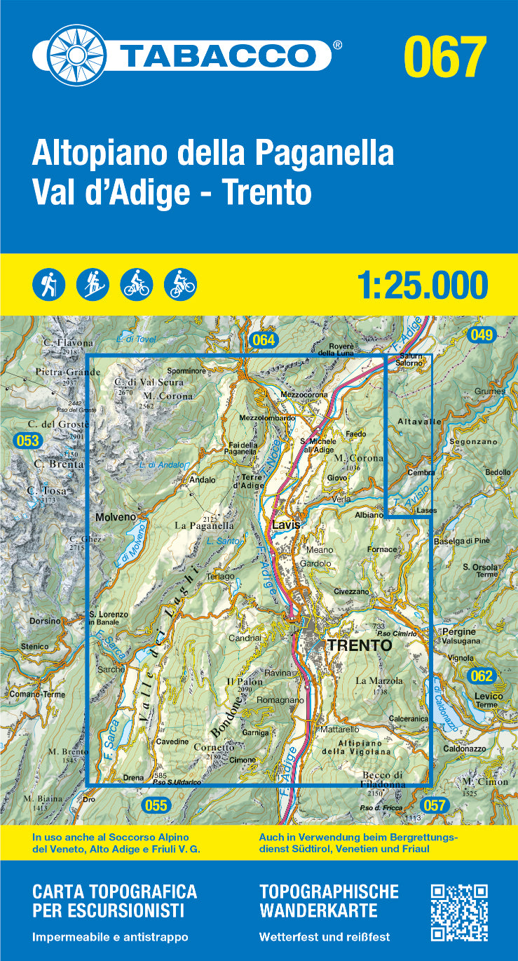 Tabacco Wanderkarten 1:25.000 (Alpen, Südtirol, Dolomiten)