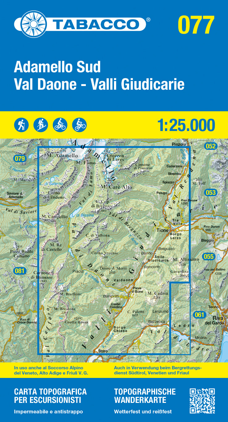 Tabacco Wanderkarten 1:25.000 (Alpen, Südtirol, Dolomiten)