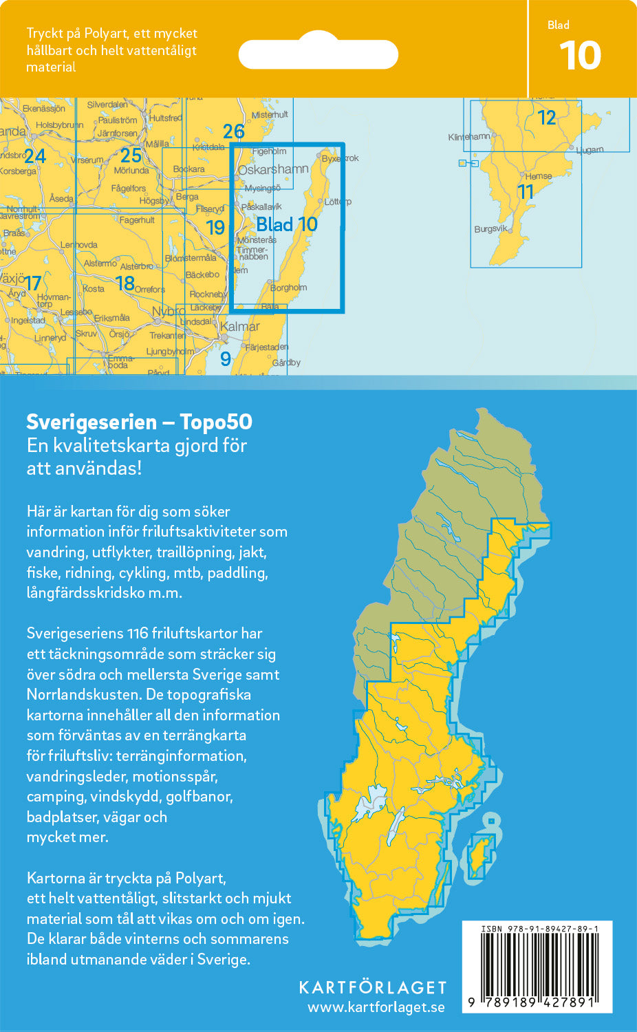 Schweden 1:50.000 Wanderkarten (1 Malmö - 71 Hallstavik) Sverigeserien