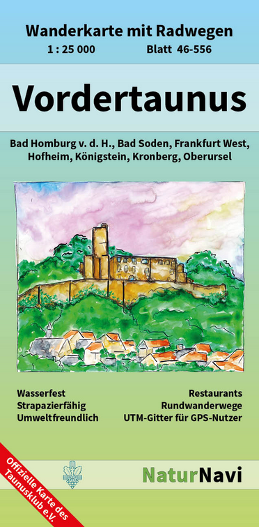 Vordertaunus - 1:25.000 NaturNavi Wanderkarte