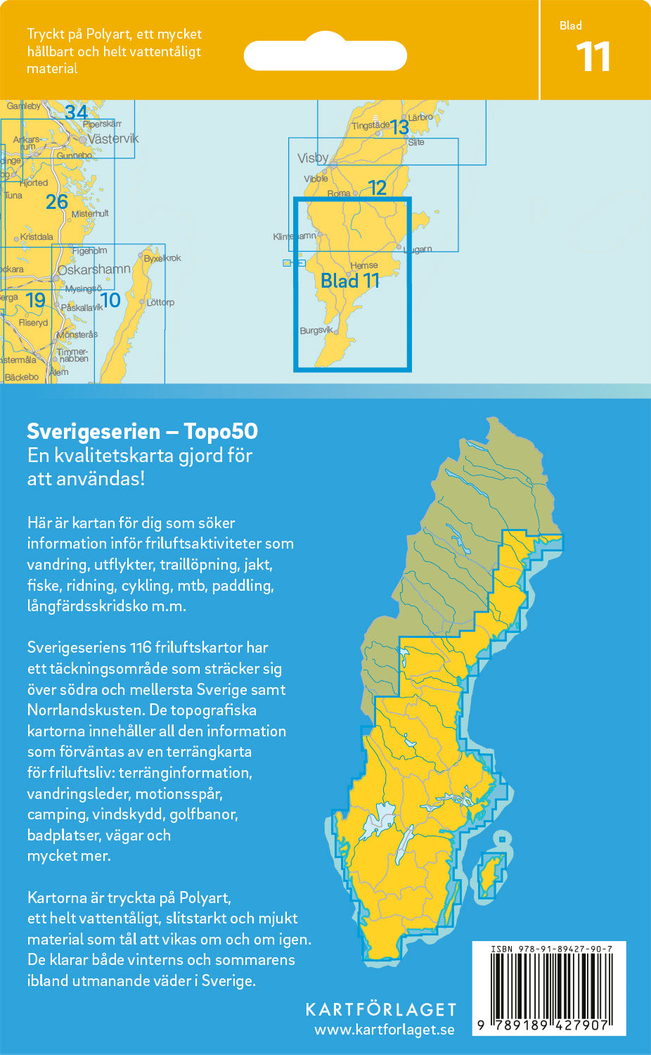 Schweden 1:50.000 Wanderkarten (1 Malmö - 71 Hallstavik) Sverigeserien