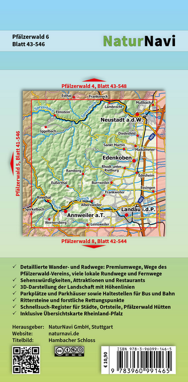 Pfälzerwald 6 - 1:25.000 NaturNavi Wanderkarte