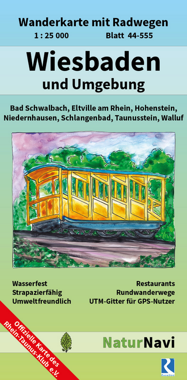 Wiesbaden und Umgebung - 1:25.000 NaturNavi Wanderkarte
