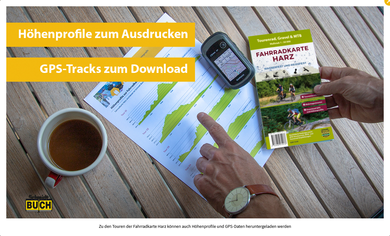 Fahrradkarte Harz