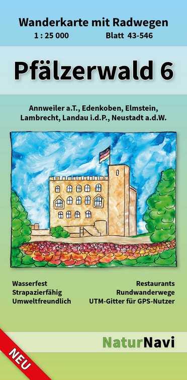 Pfälzerwald 6 - 1:25.000 NaturNavi Wanderkarte