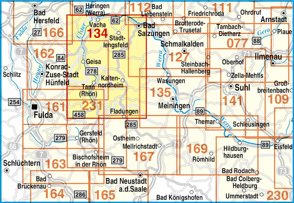 134 Thüringische Rhön 1:35.000
