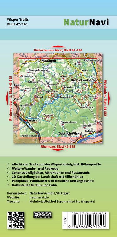 Wisper Trails - 1:25.000 NaturNavi Wanderkarte