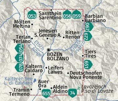154 Bozen und Umgebung 1:25.000 - Kompass Wanderkarte