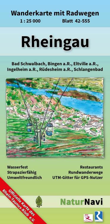 Rheingau - 1:25.000 NaturNavi Wanderkarte