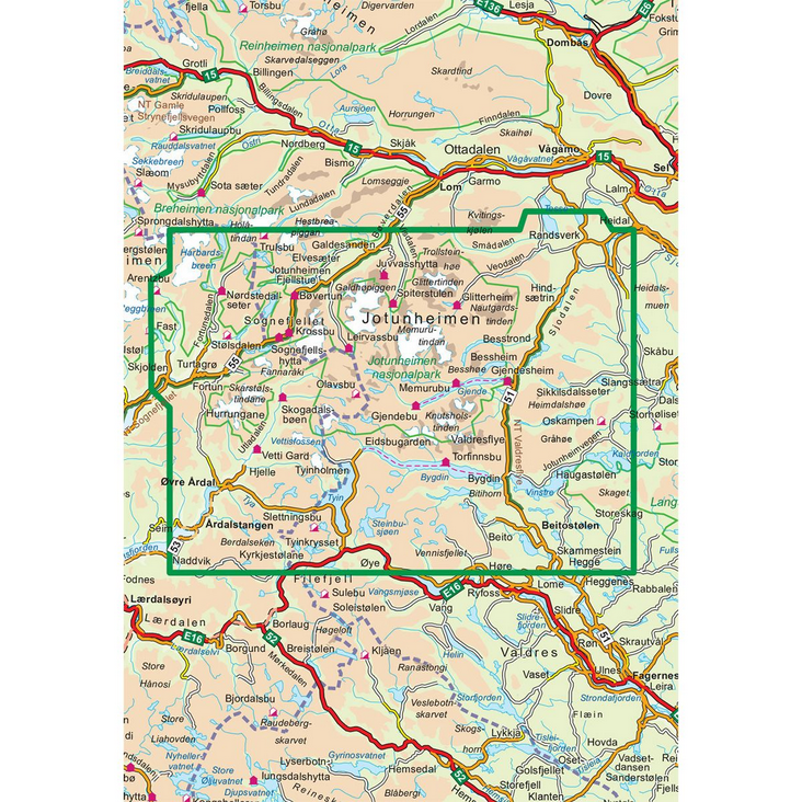 Jotunheimen 1:100.000 - Turkart