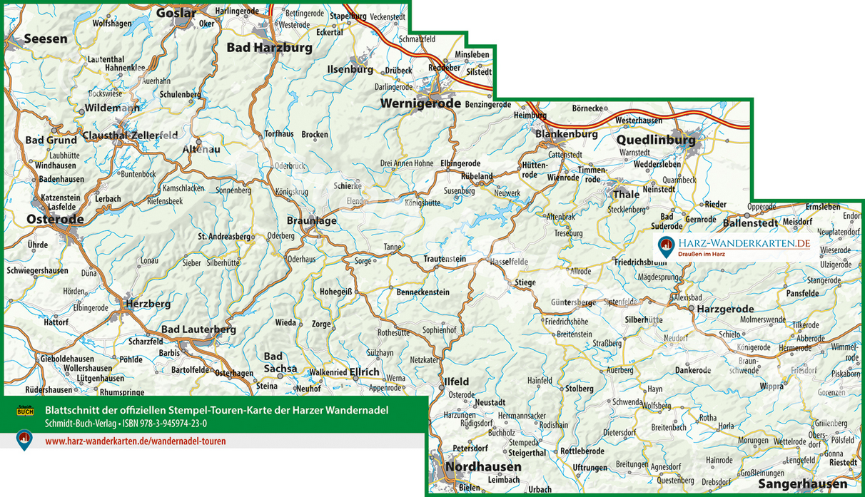 Harzer Wandernadel – Tourenkarte 1:50.000