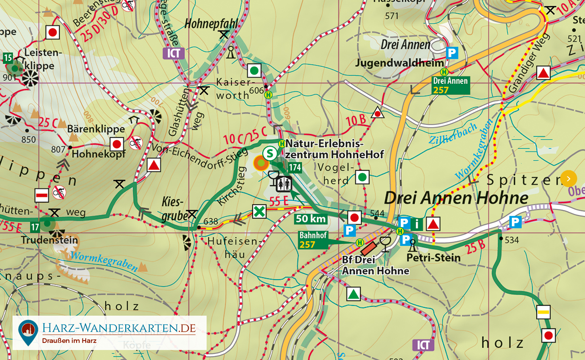 Harzer Hexen-Stieg – wetterfest 1:30.000