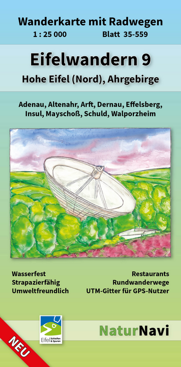 Eifelwandern 9 - Hohe Eifel (Nord), Ahrgebirge - 1:25.000 NaturNavi Wanderkarte