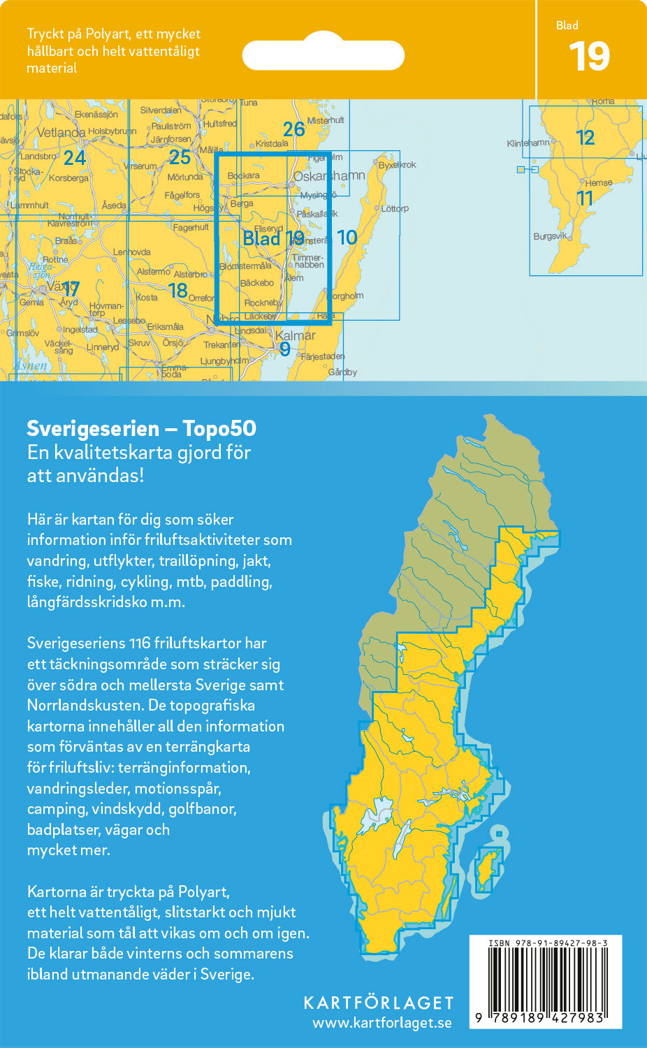 Schweden 1:50.000 Wanderkarten (1 Malmö - 71 Hallstavik) Sverigeserien