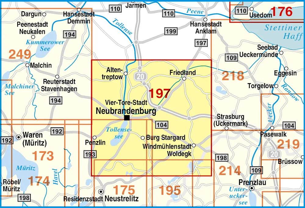 197 Neubrandenburg, Altentreptow und Umgebung 1:50.000