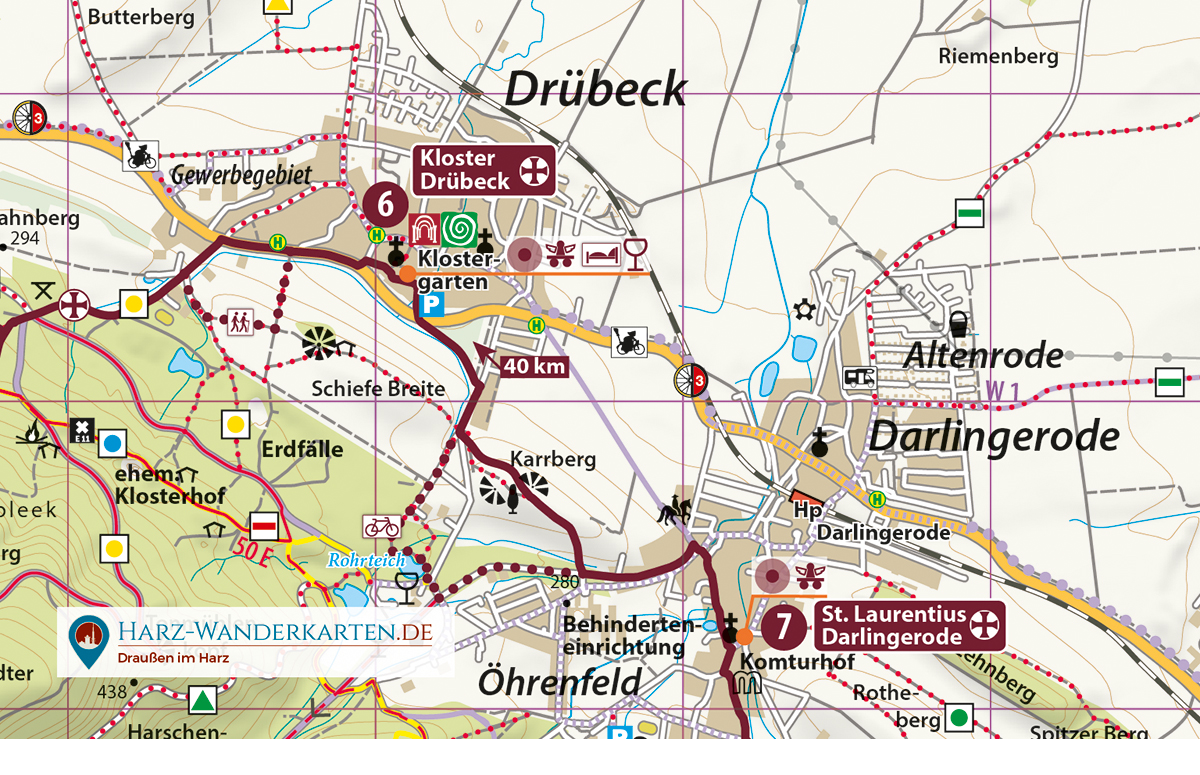 Harzer Kloster-Wanderweg 1:30.000