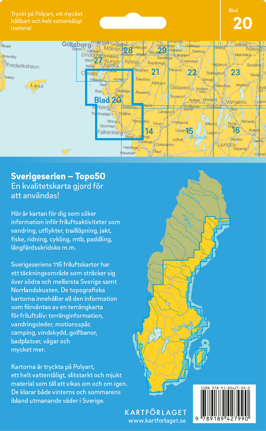 Schweden 1:50.000 Wanderkarten (1 Malmö - 71 Hallstavik) Sverigeserien