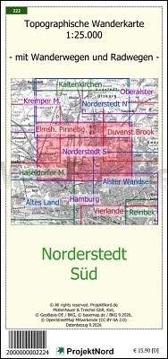 Norderstedt Süd 1:25.000 Wanderkarte