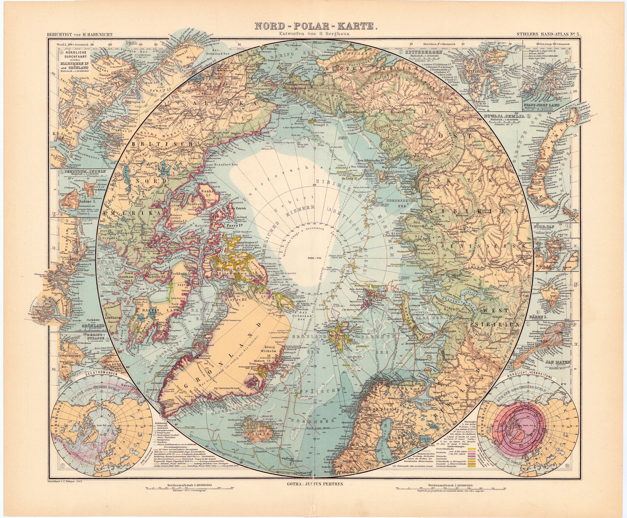 Nordpol im Jahr 1905