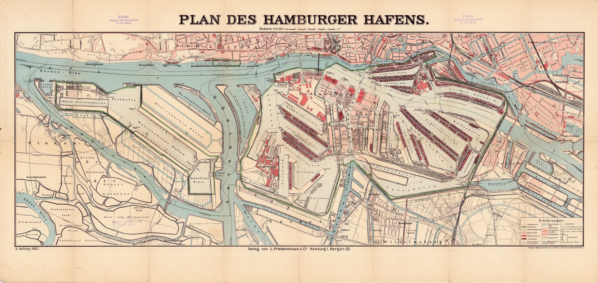Hamburger Hafen im Jahr 1922