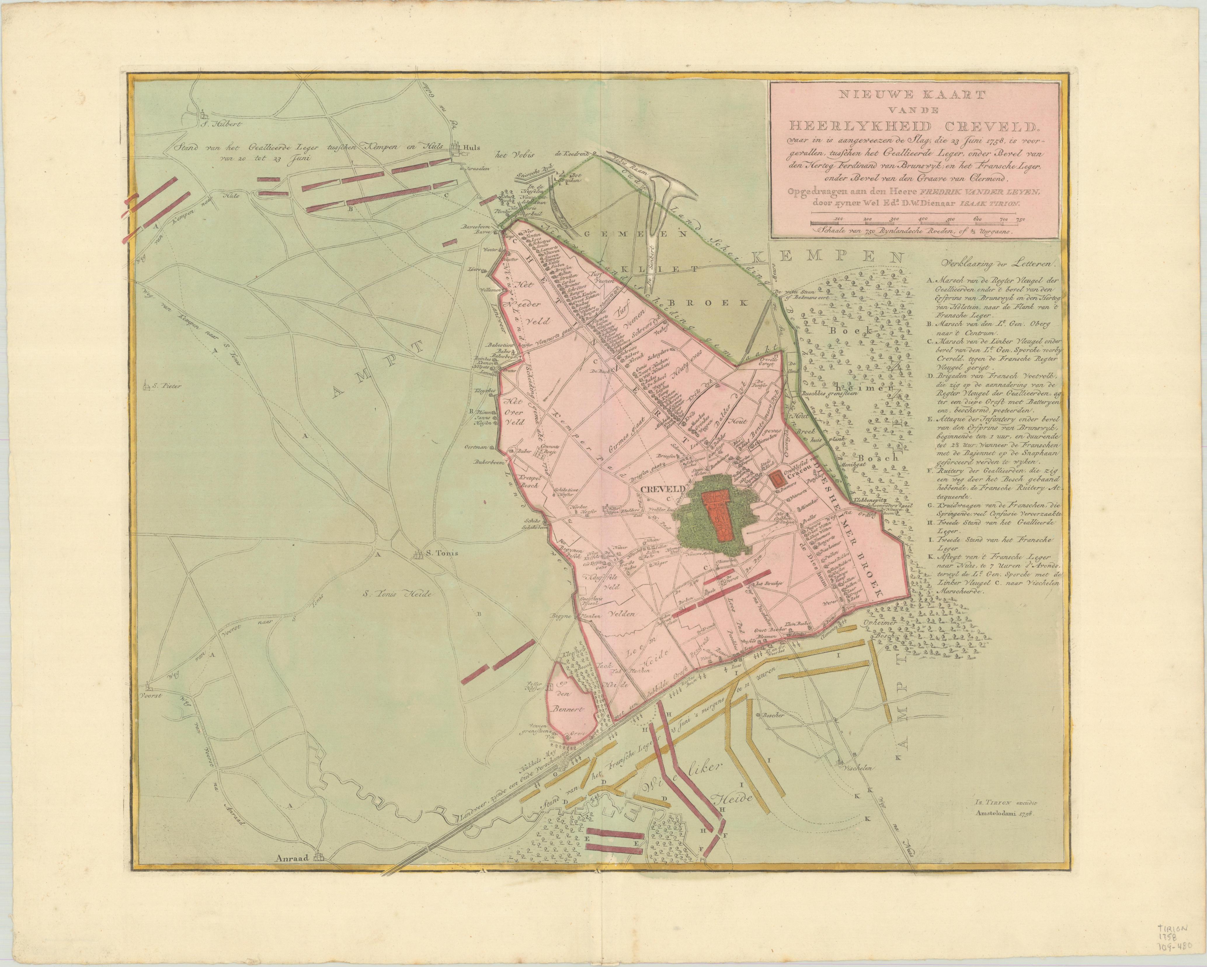 Krefeld im Jahr 1758