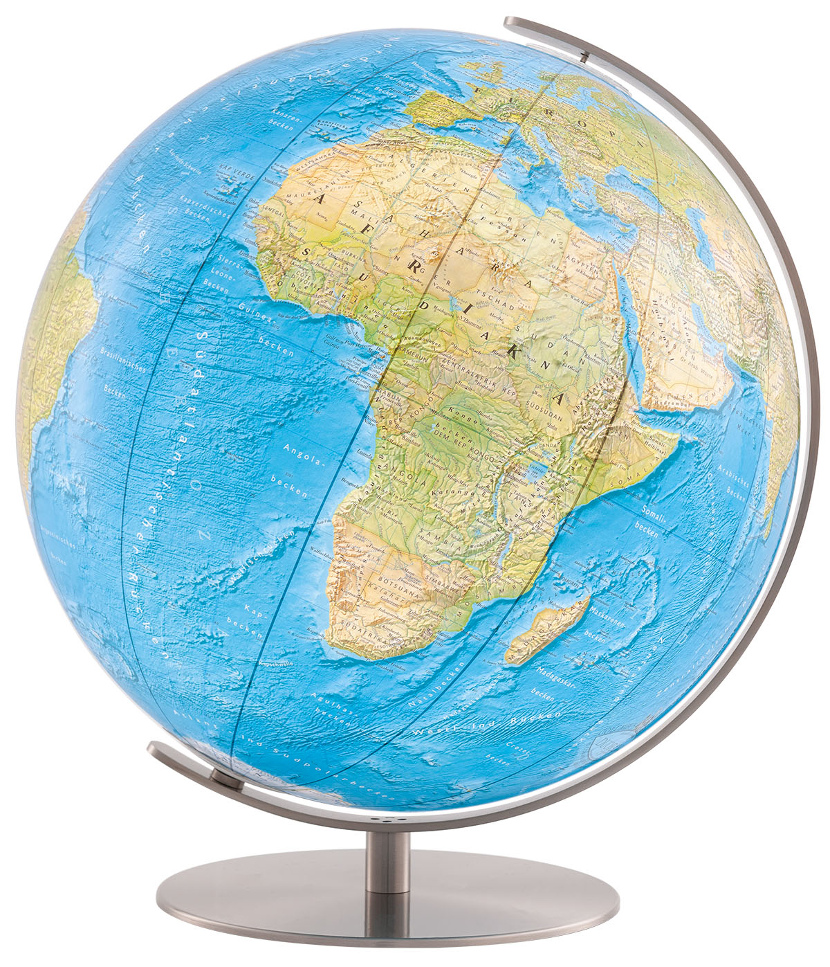 Glasglobus 40cm Columbus DUORAMA Edelstahl - K214081