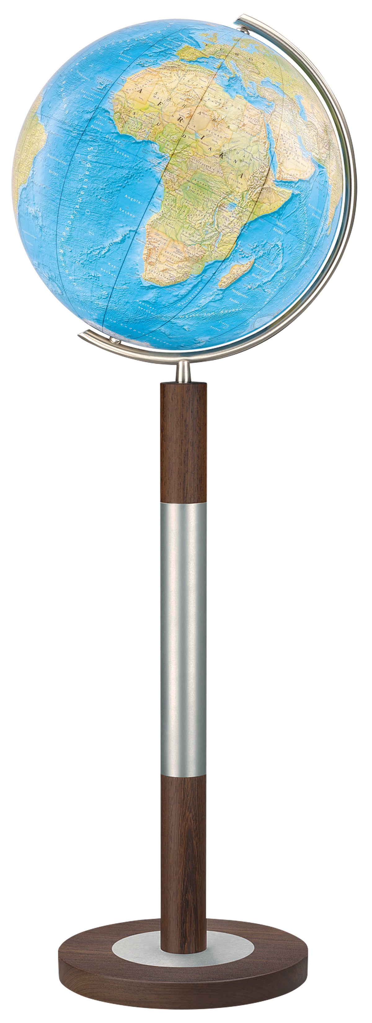 Standglobus 40cm Columbus DUORAMA Kristallglas Edelholz - 214088