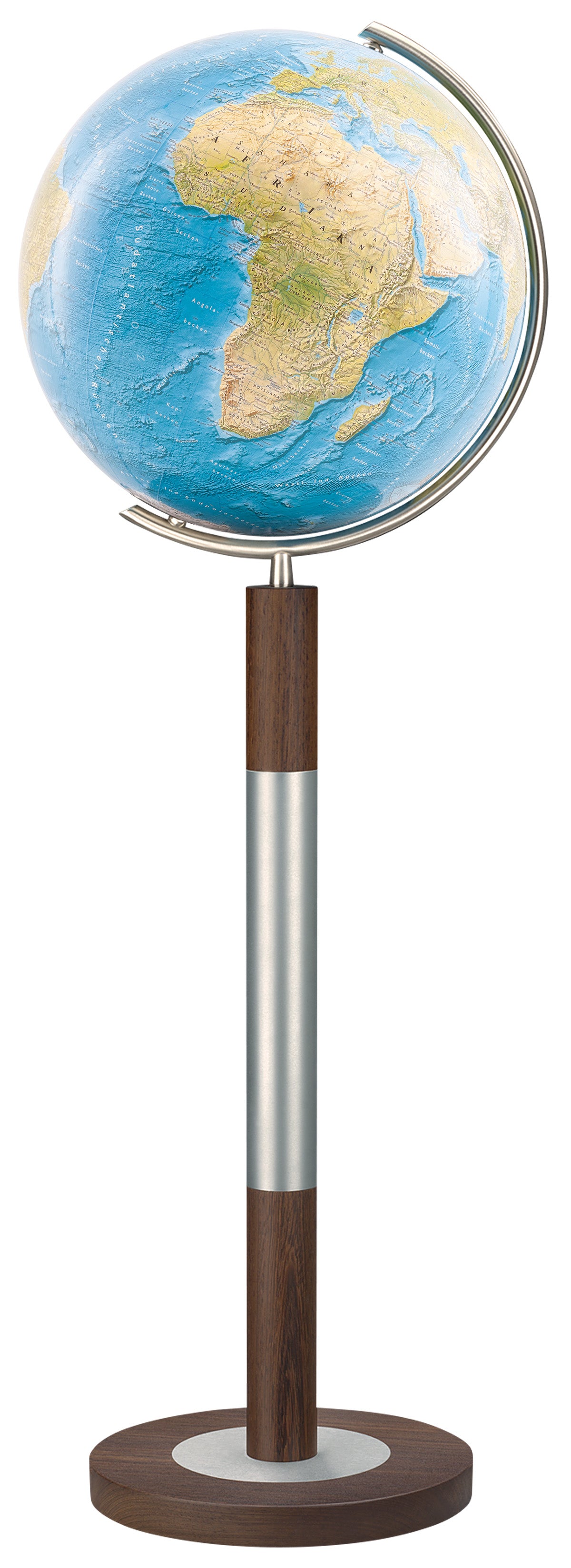 Standglobus 40cm Columbus DUORAMA Kristallglas Edelholz - 214088