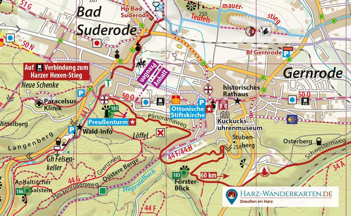 Selketal-Stieg und Bodetal 1:30.000