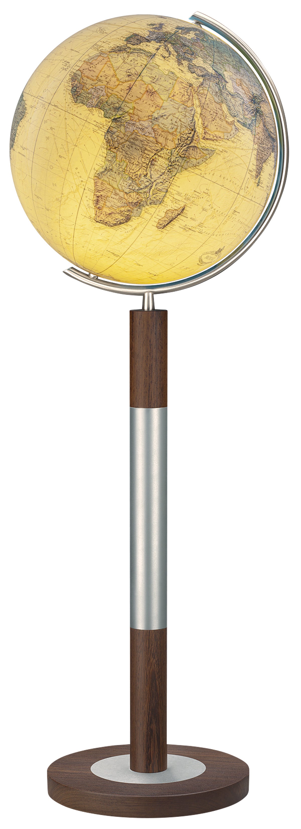 Standglobus 40cm Columbus ROYAL Kristallglas Edelholz - 224088