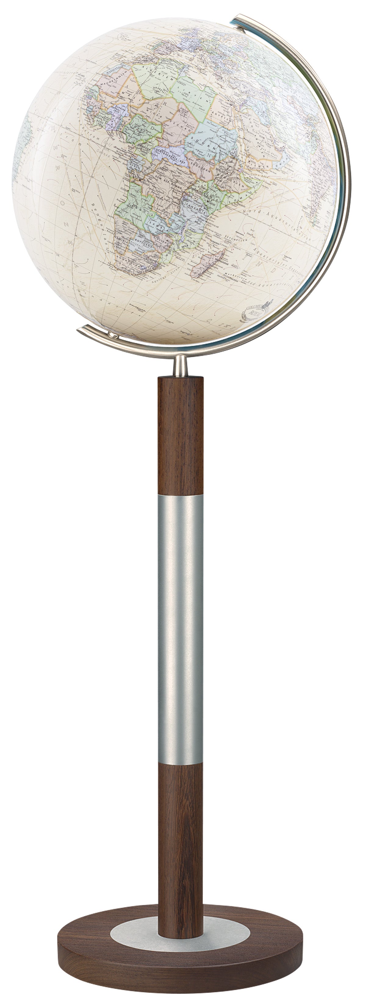Standglobus 40cm Columbus ROYAL Kristallglas Edelholz - 224088