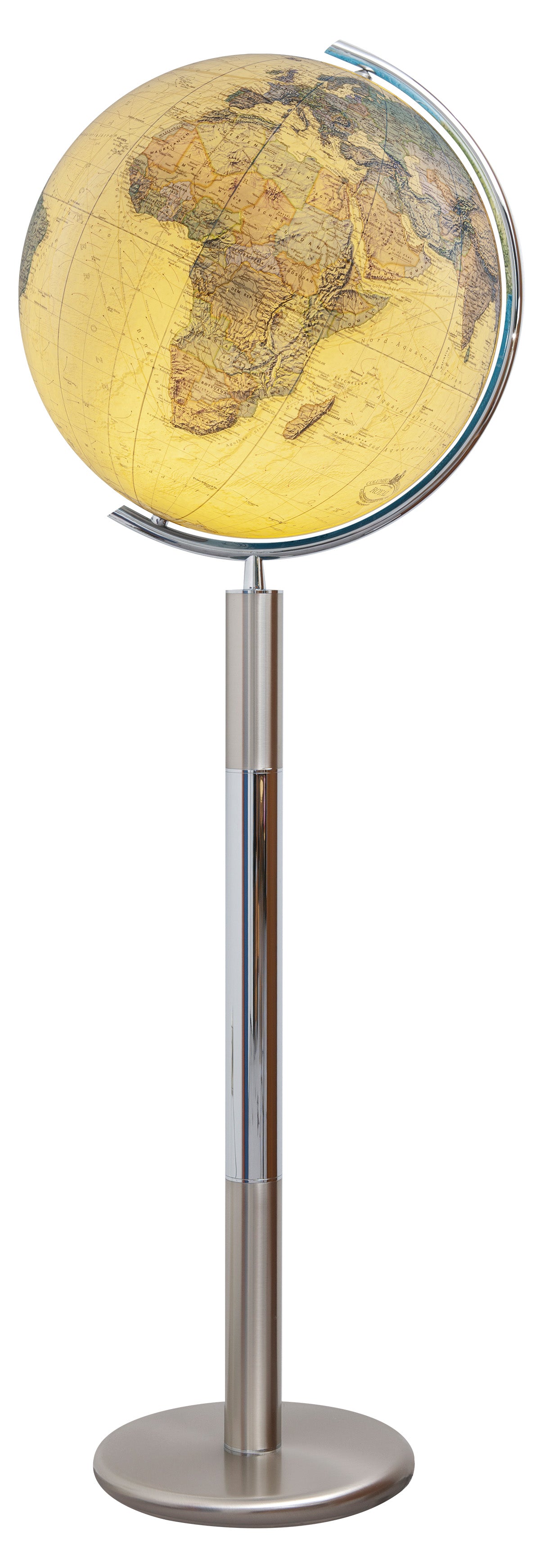 Standglobus 40cm Columbus ROYAL Kristallglas Edelstahl - 224089