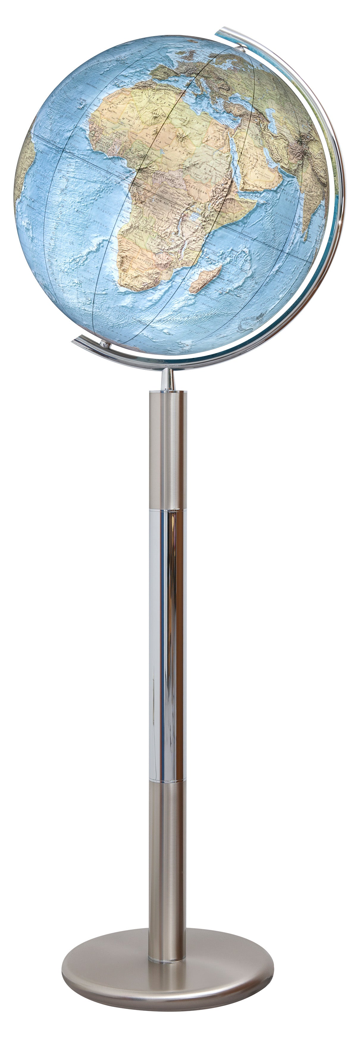 Standglobus 40cm Columbus DUO ALBA Kristallglas Edelstahl - 234089