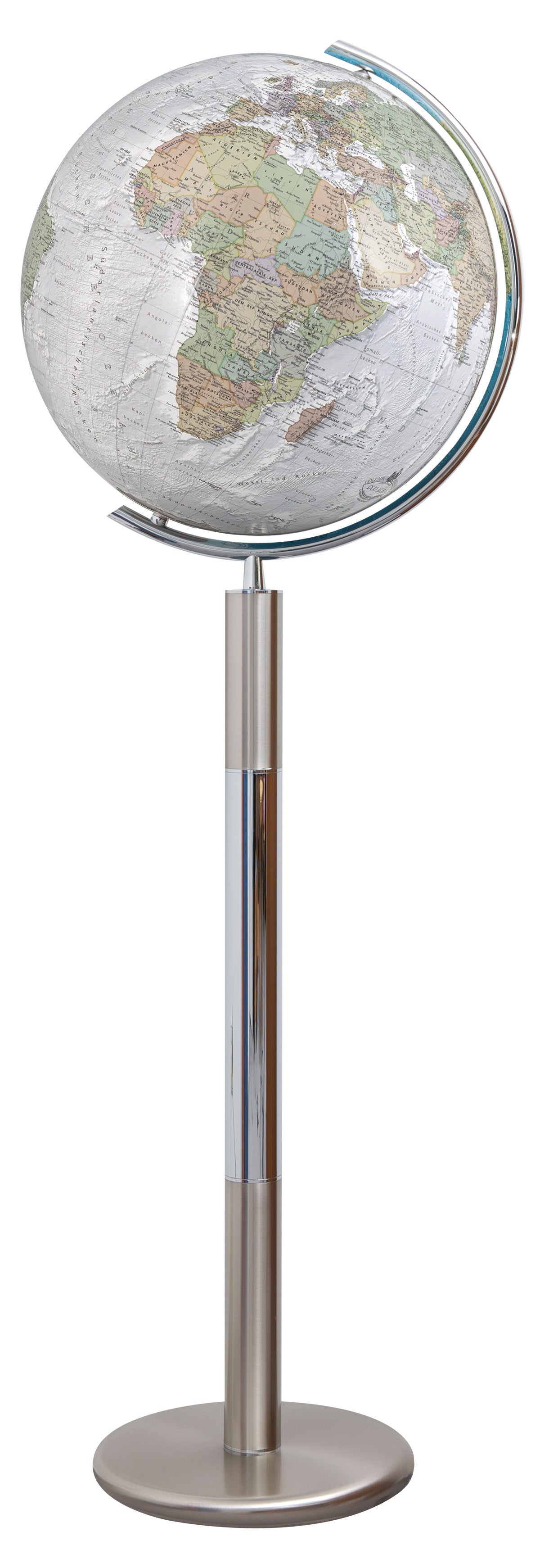 Standglobus 40cm Columbus DUO ALBA Kristallglas Edelstahl - 234089