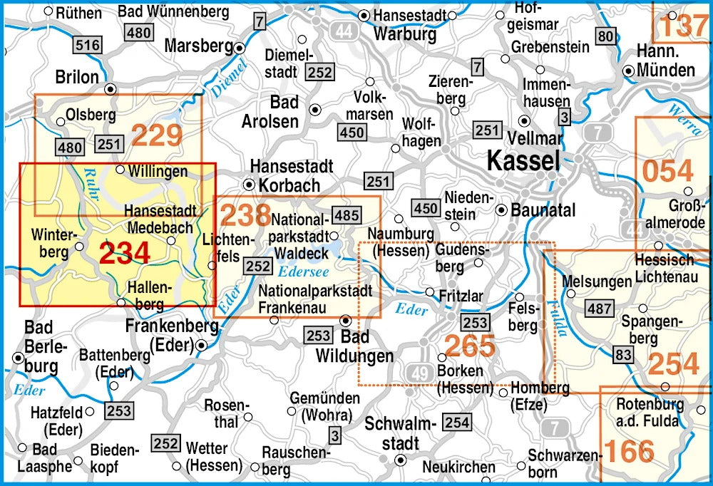 234 Hochsauerland, Winterberg, Kahler Asten und Umgebung 1:30.000