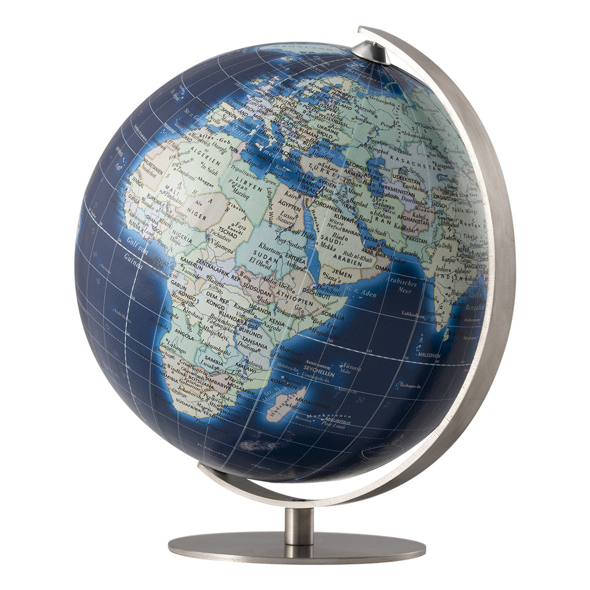 Miniglobus 12cm Columbus DUO AZZURRO Edelstahlfuß - 241281