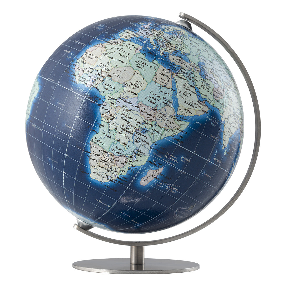 Miniglobus 12cm Columbus DUO AZZURRO Edelstahlfuß - 241281